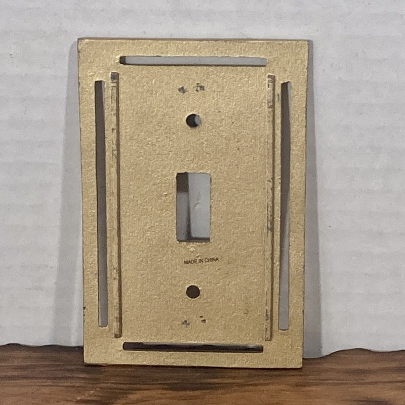 Assorted Metal Light Switch Cover Plates (x4) Mixed Materials, New and Old gallery