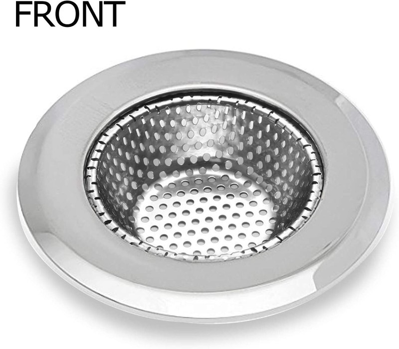 4/2pc 4.5" Kitchen Sink Strainer Stopper Stainless Steel Drain Basket Waste Plug gallery