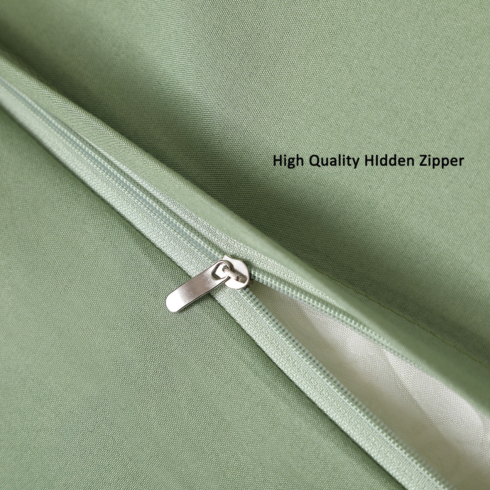 3-Piece Duvet Cover Set Comforter Set with 2 Pillowcases Queen Size Green gallery