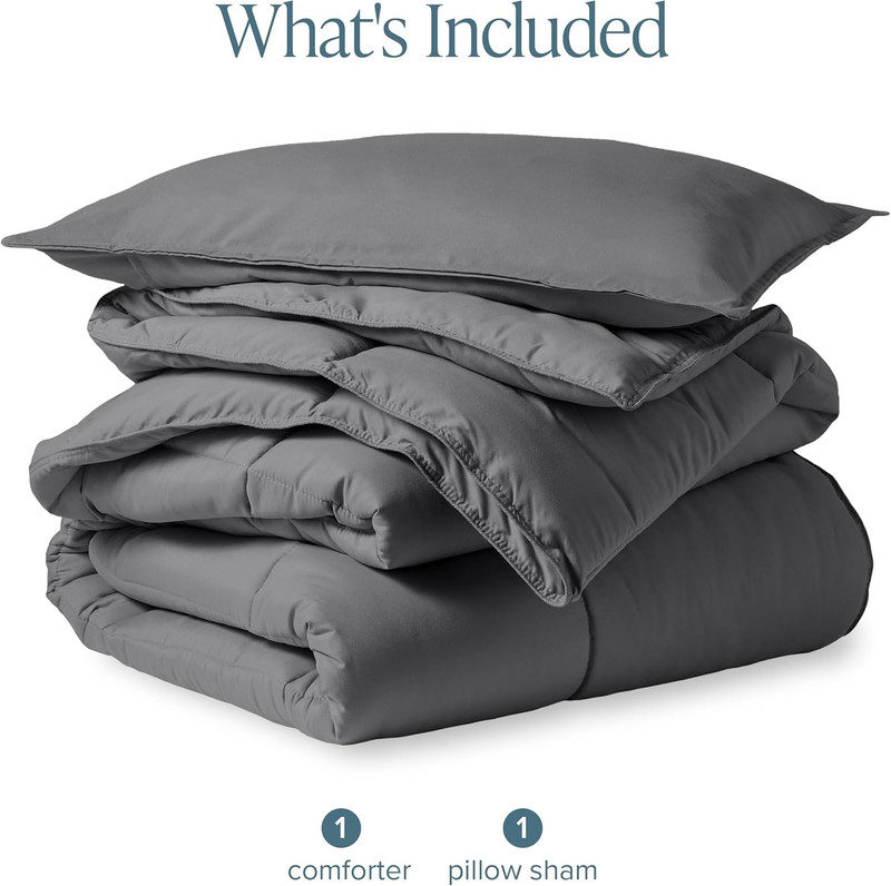 Comforter Set - Twin Extra Long Size - Ultra-Soft - Goose down Alternative - Pre gallery