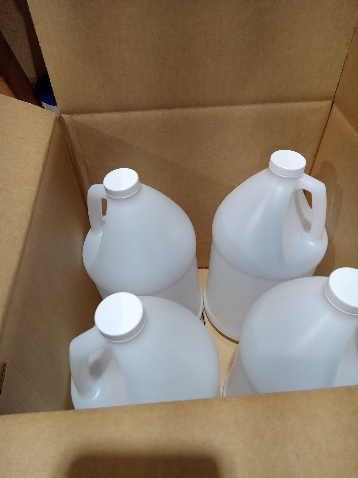 1 Gallon Plastic Jug, Screw-On Cap, Reuseable, HDPE Plastic (4 PACK) gallery