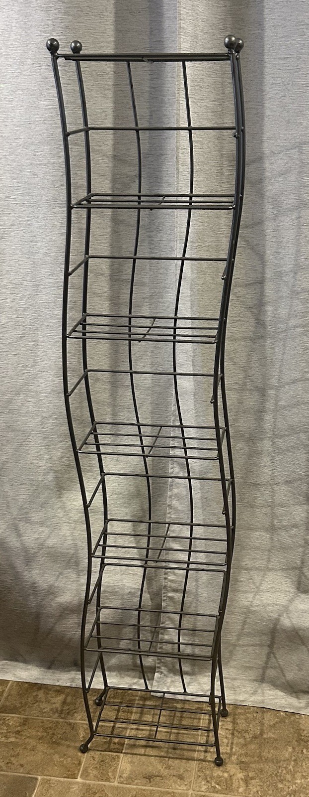53” Inch Metal Wave DVD / Game / Book Storage Rack Tower Shelf Shelves gallery