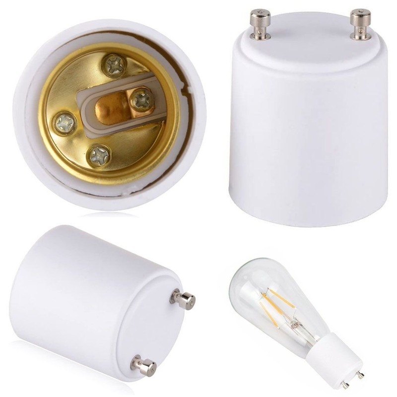 10 Light Socket Adapter Screw Base GU24 To E26 E27 Bulb Lamp Converter Connector gallery