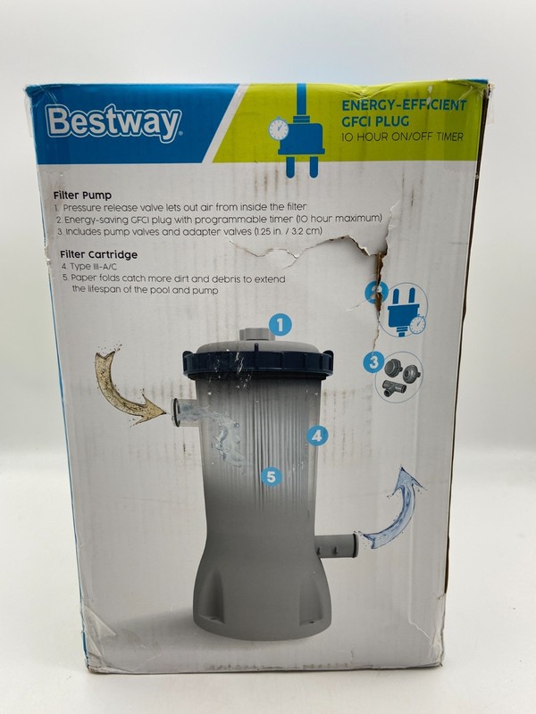 Bestway Flowclear Pool Pump #58388E - 1,000 Gallon Filter Pump gallery