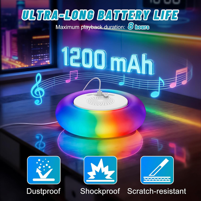 2 Pack Floating Pool Lights with Bluetooth Pool Speaker, 2-In-1 RGB Pool Lights, gallery