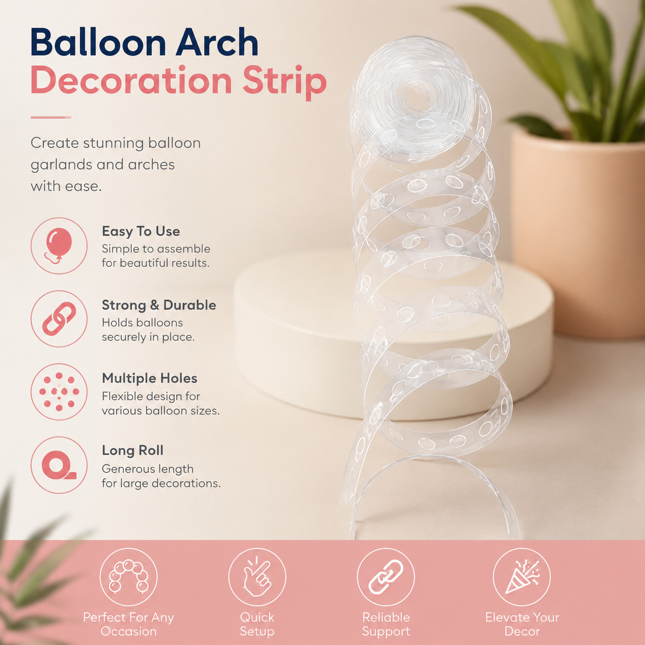 Balloon Arch Strip Garland Chain Decoration Kit for Birthday Wedding Party DIY gallery