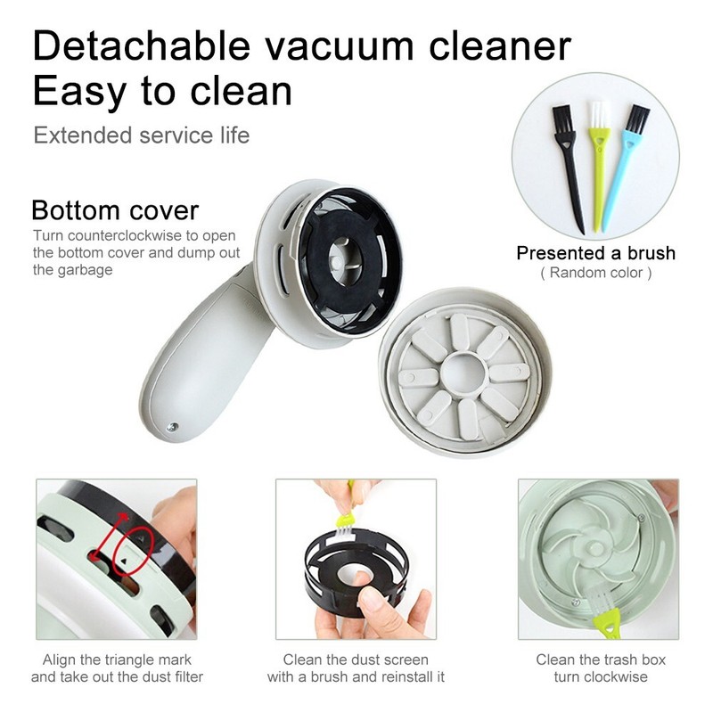 Rechargeable wireless portable handheld desktop vacuum cleaner mini home use gallery
