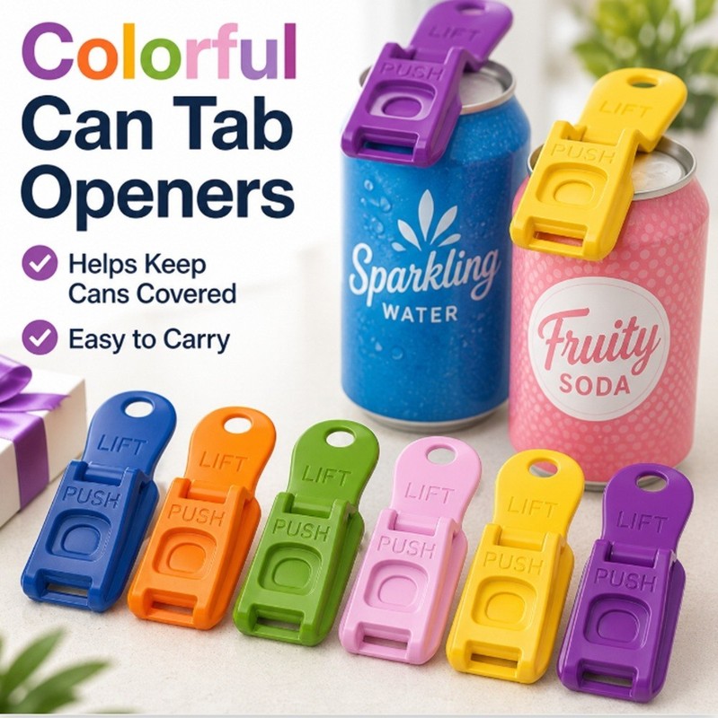 6-Pack Can Lids & Tab Openers – Colorful Drink Covers for Soda, Beer & Camping gallery