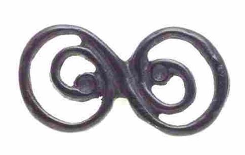 (5 Pack) 2-1/2 inch Double Swirl Knob Flat Black gallery