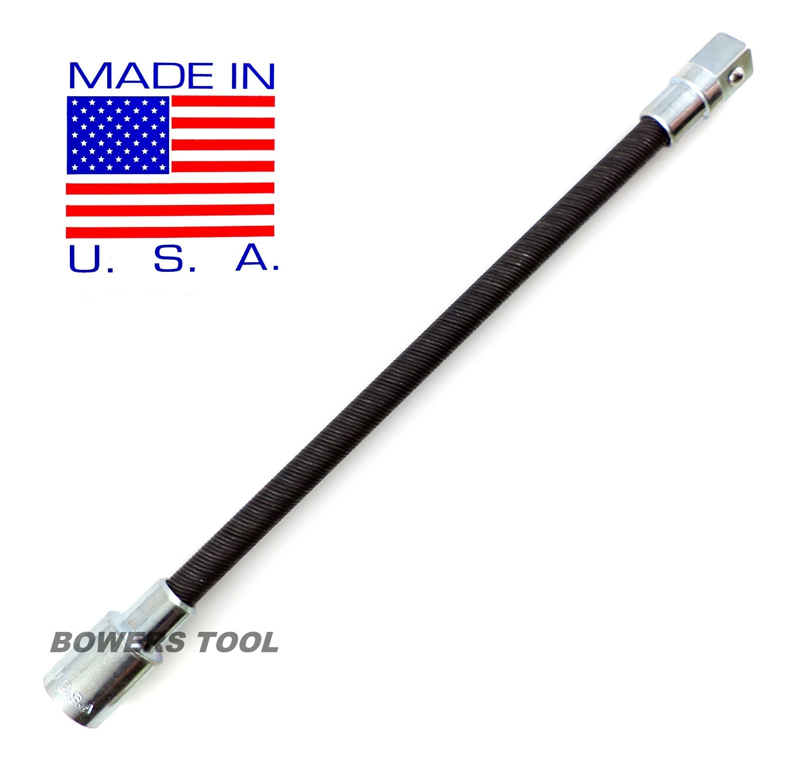 Jawco 3/8" Flex Socket Extension, 6" Long, 3/8 Drive Flexible Shaft Made in USA gallery