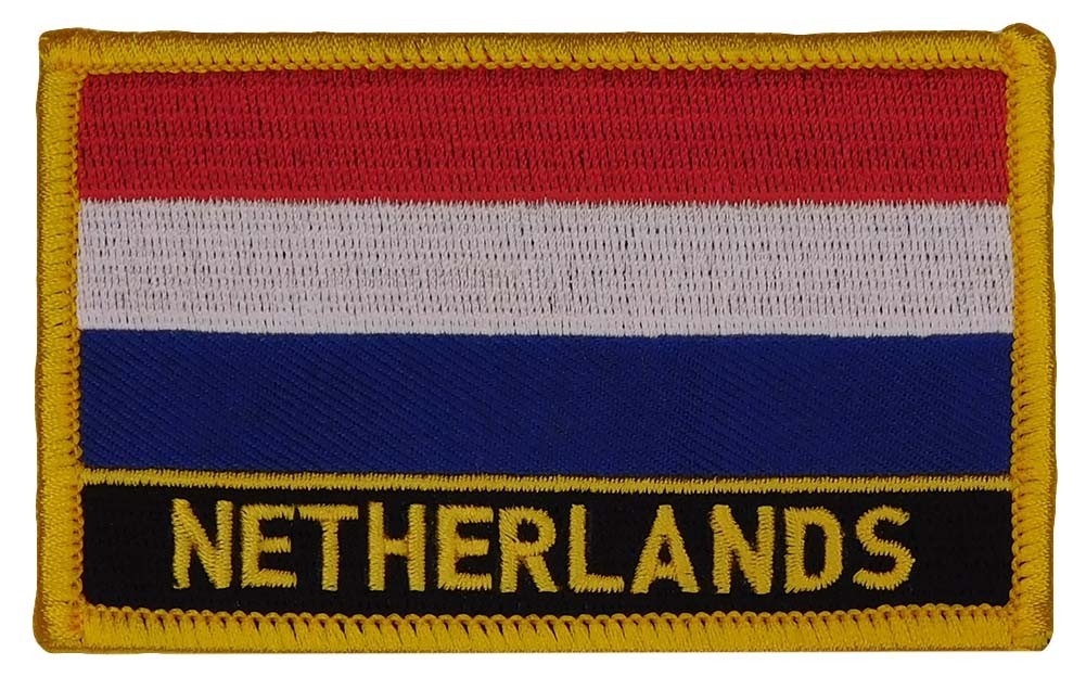 Netherlands Rectangular Country Embroidered Iron On Patch FPR-166 gallery
