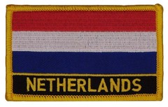 Netherlands Rectangular Country Embroidered Iron On Patch FPR-166