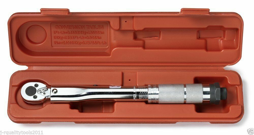 1/4" inch Dr Adjustable Torque Wrench Reversible Clicker Torq Tork 20-200 in/lb gallery
