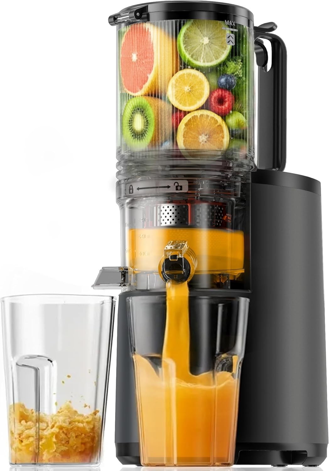Cold Press Juicer 6.5 Extra Large Feed Chute Juicer Machines Hands Free 350W gallery