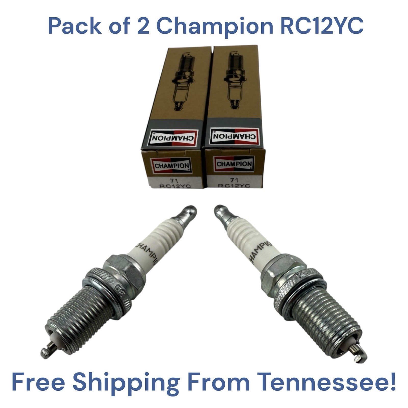 Champion 71 Spark Plug RC12YC - 2 Pack - For Cub Cadet, MTD 759-3336 gallery