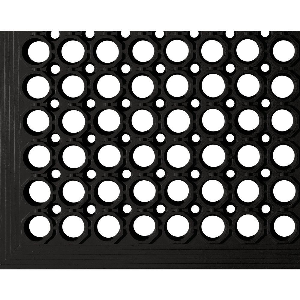 HUBERT® Drainage Mat Heavy-Duty Black Rubber - 5'L x 3'W x 1/2 H gallery