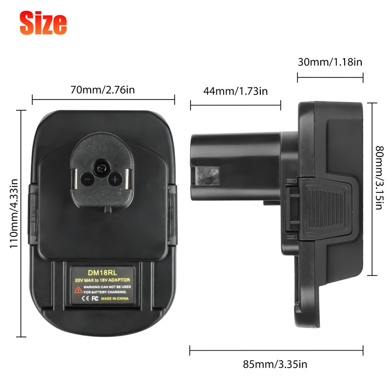 1/2Pcs USB Adapter Converter for Dewalt 18V/20V Battery to for Ryobi 18V Tool gallery