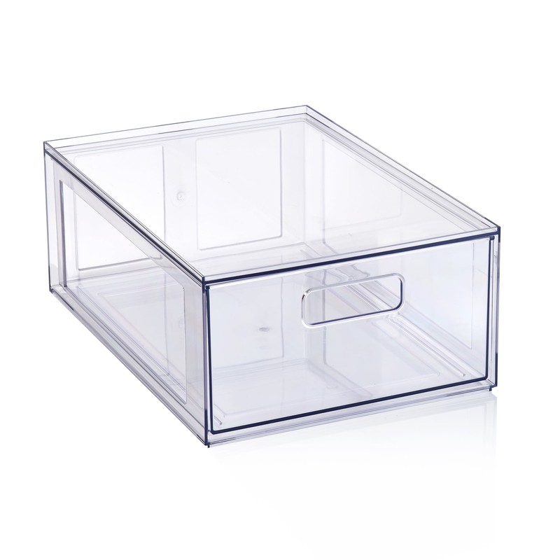 Clear Glossy Plastic Pull-Out Closet Drawer Medium Size, Adult Size gallery