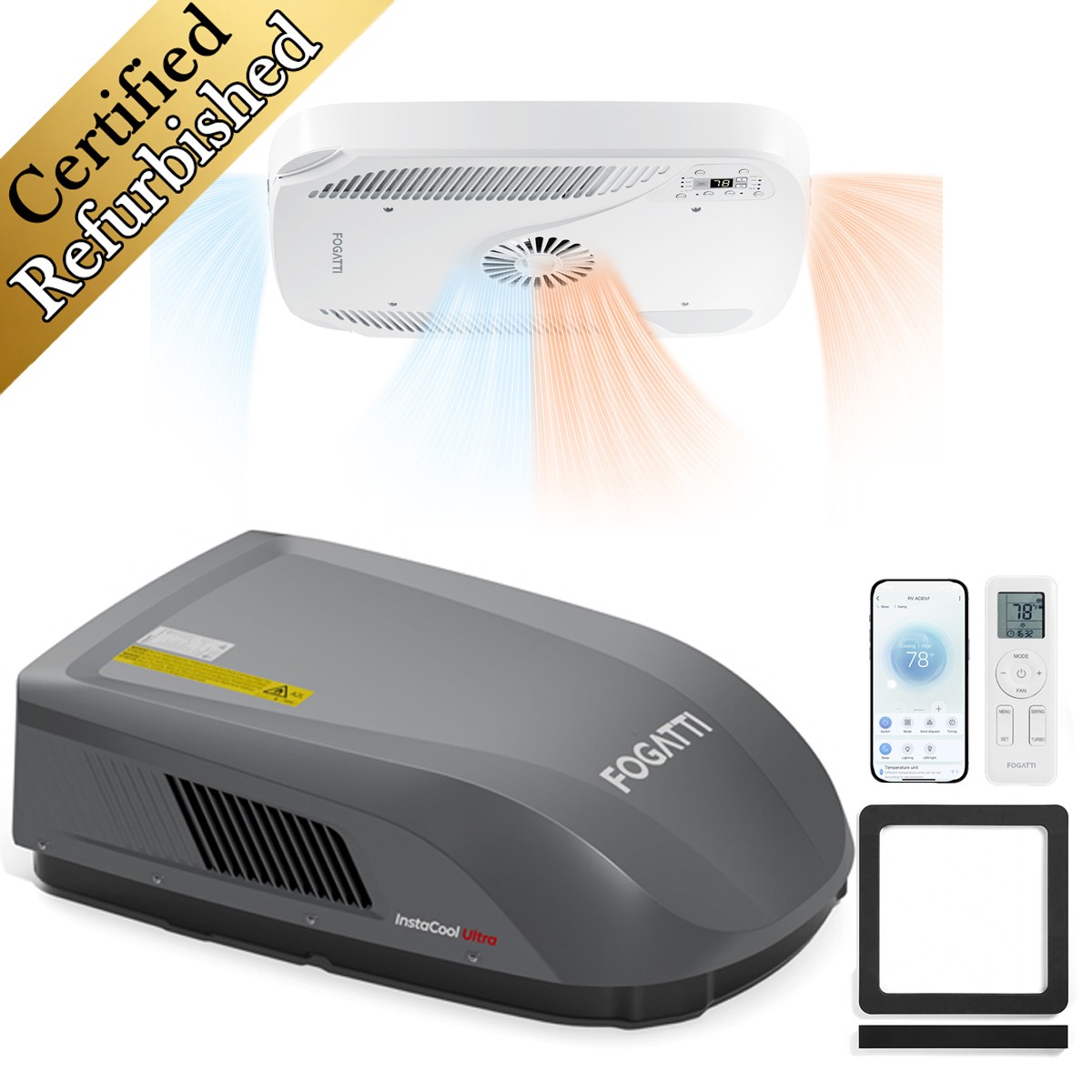 Non-Ducted RV Rooftop AC Unit 16,000BTU Cool & Heat Pump -Certified Refurbished! gallery