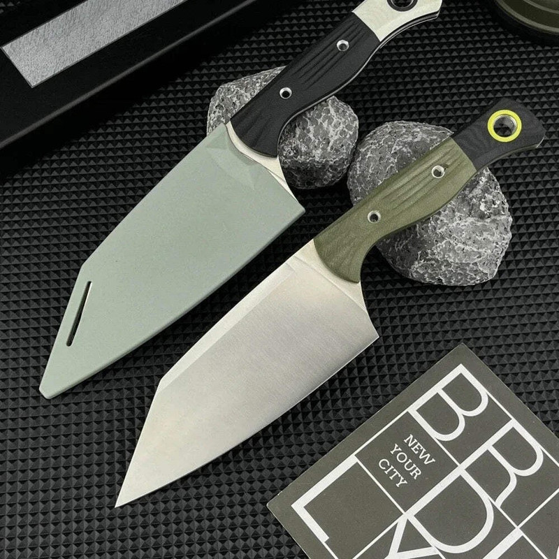 4010 Station Style Kitchen Chef Knife Fixed Blade D2 Steel G10 Handle Hunting 6" gallery