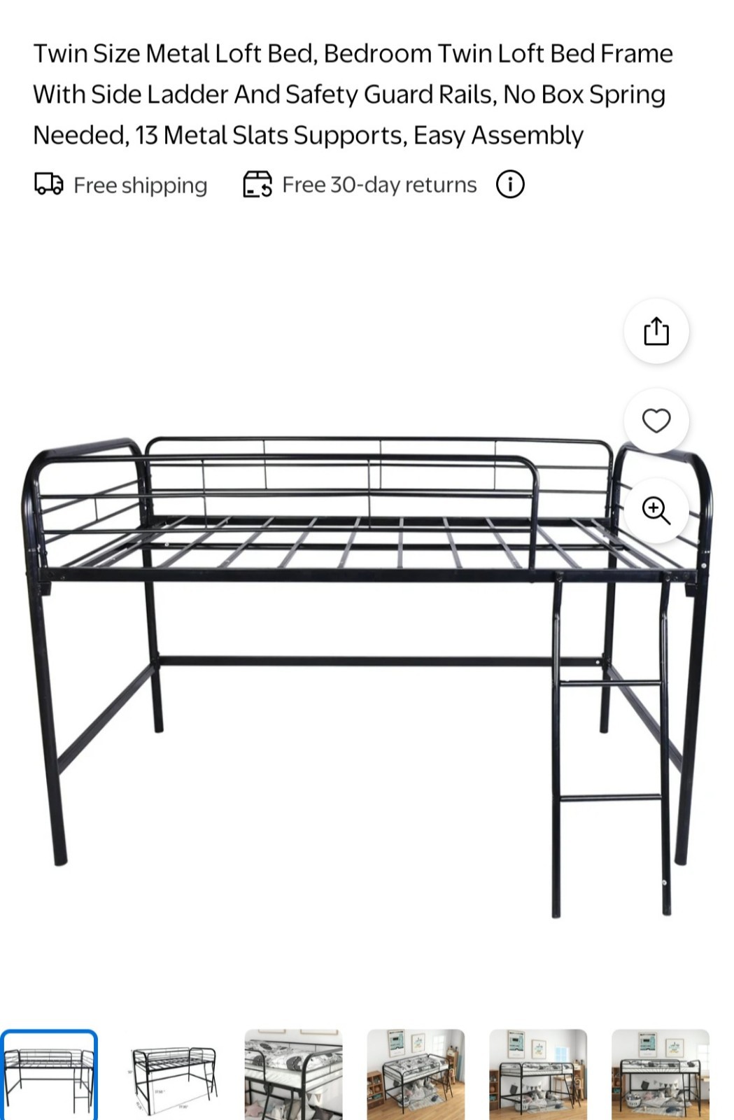 Metal Twin Loft Bed gallery