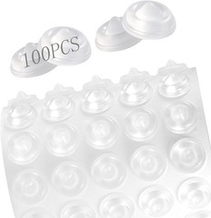 Compact Clear Cabinet Door Bumpers – 100 Self-Adhesive Pieces for Everyday Use