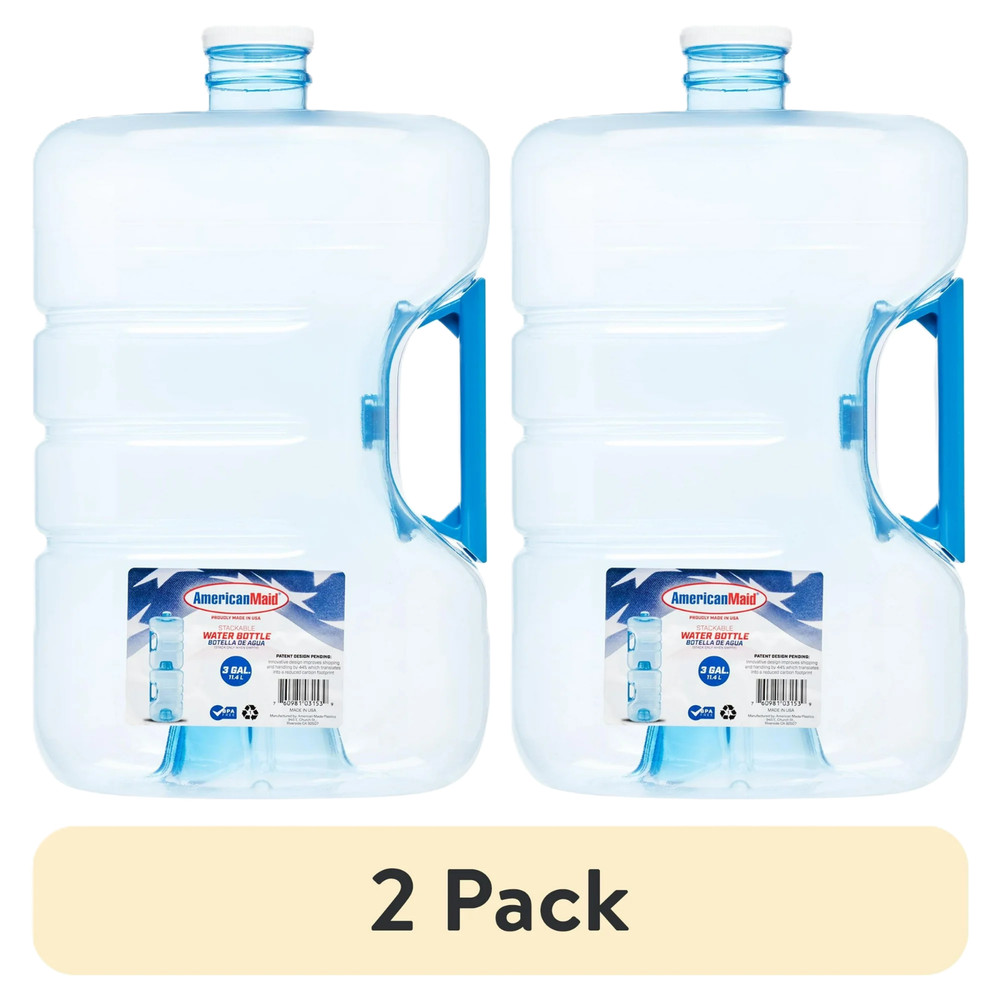 (2 Pack) American Maid - Stackable & Refillable Water Gallon (3gal)