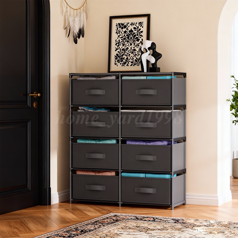 Multifunctional Fabric Storage Tower Dresser 2-9 Drawers for Home Organization gallery