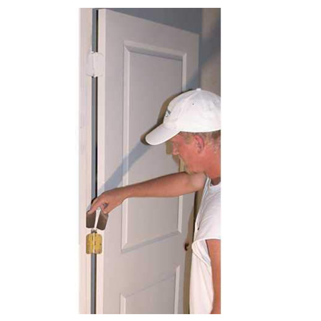 Magnetic Door Hinge Masking Shields for Painting - 3.5" for Residential Doors - gallery