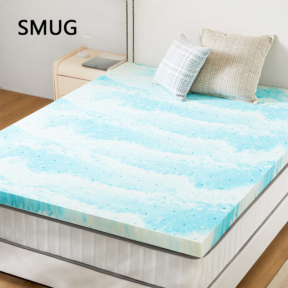 SMUG 3" Queen Size Memory Foam Mattress Topper,Comfortable Ventilated Bed Topper gallery