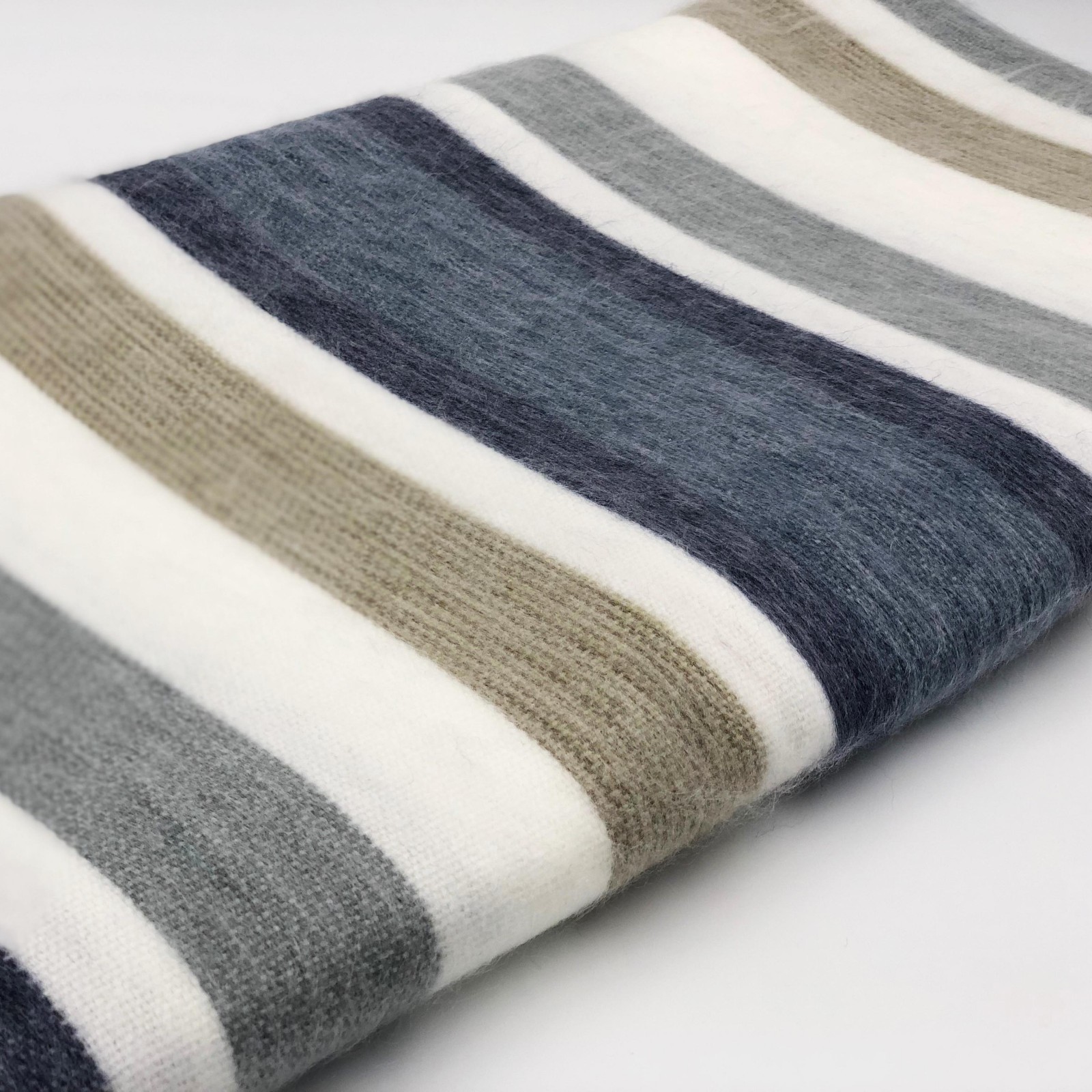 SOFT & WARM STRIPED ALPACA LLAMA WOOL BLANKET PLAID QUEEN THROW 90"x65" gallery