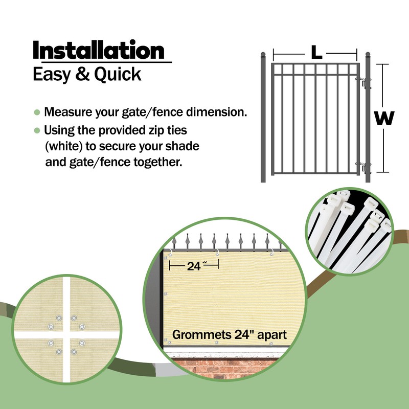Custom Gate Privacy Screen Cover Panel Barrier for Door Gate Driveway Fence Pool gallery