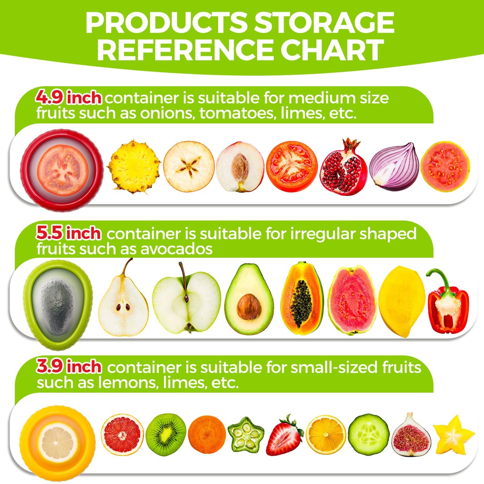 Avocado Saver Onion Storage Reusable Silicone Fruit Vegetable Containers gallery