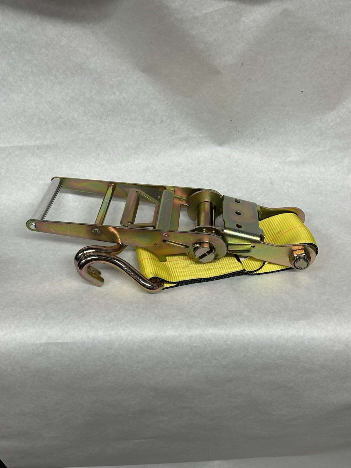 USCC 4”X20' Ratchet Strap With Wire Hooks-Yellow 5400 Lb Work Load gallery