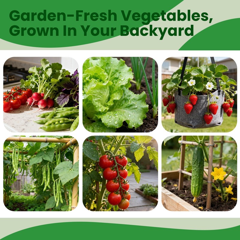 Fruivity 45 Vegetable Seeds Variety Pack - 17,000+ Heirloom for Planting Indo... gallery