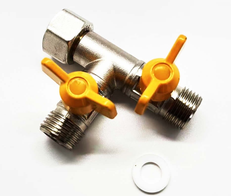 2 Way Gas Line Splitter Connector Valve Switch ⭐⭐⭐⭐⭐ gallery