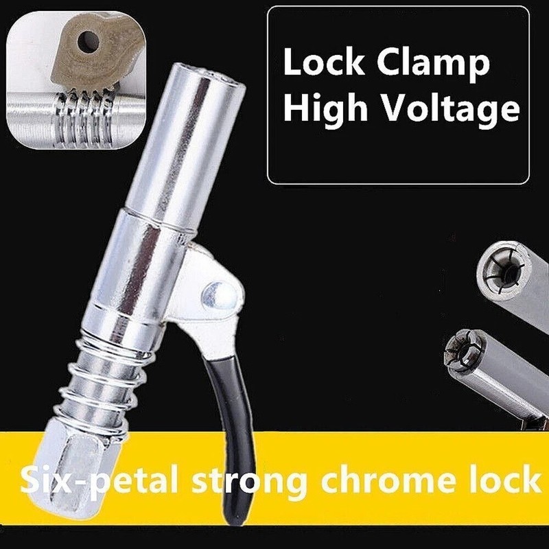 2 Pack Grease Gun Coupler High Pressure Quick Release Lock Oil Injection Nozzles gallery
