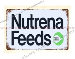 Cargill Nutrena Feed Sign Barnyard Country Farm House metal tin sign home decor