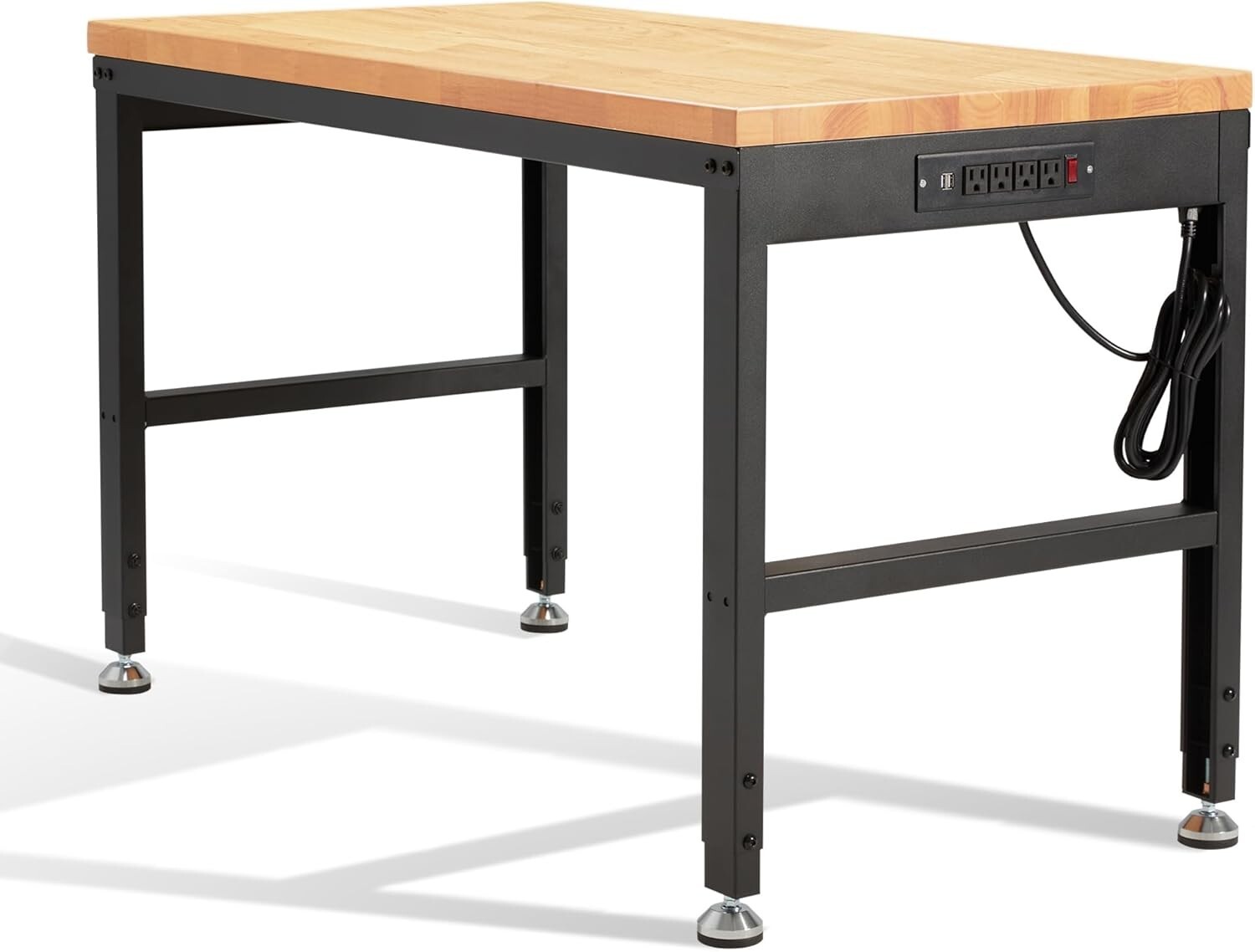 Height Adjustable Workbench 48"x 24" Large Capacity Heavy-Duty Power Outlets gallery