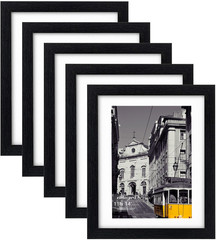11×14 Picture Frames 5Pk with Clear Acrylic Cover for Gallery Wall Decor Black