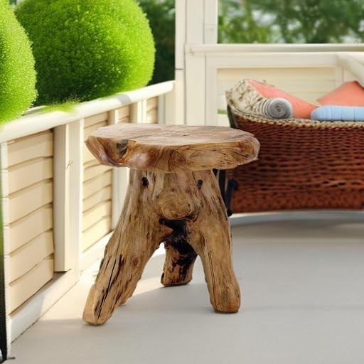 Natural Cedar Stump Stool 14" End Table Live Edge Side Table Plant Stand gallery