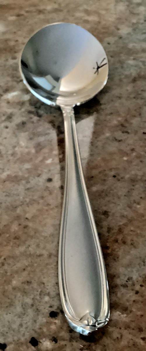 Princess House BARRINGTON Round Soup Spoon Unused 18/10 Stainless Flatware 6 3/4 gallery