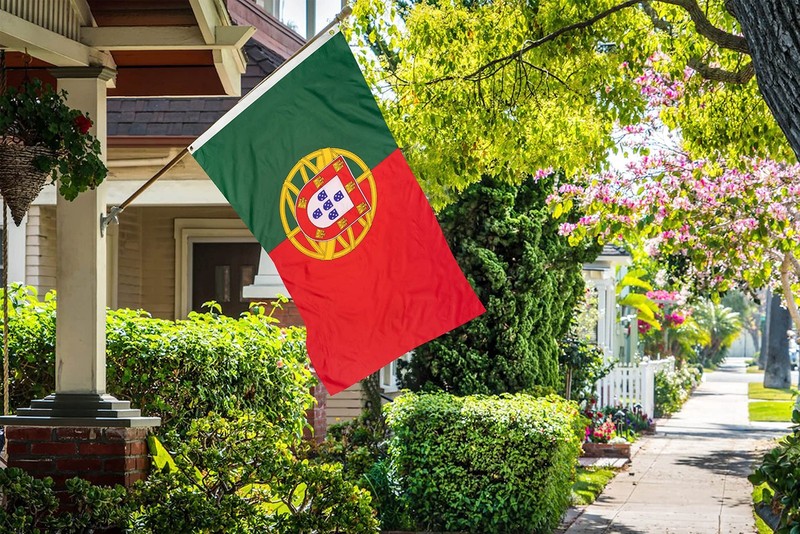 DANF Portugal Flag 3x5 Ft Thick Polyester, Fade Resistant, Brass Grommets, Canva gallery