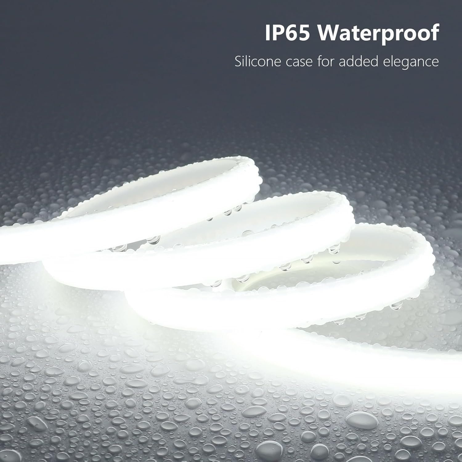 Outdoor Waterproof 98.4Ft LED Strip Light, 6000K Cool White, Flexible & Cuttable gallery