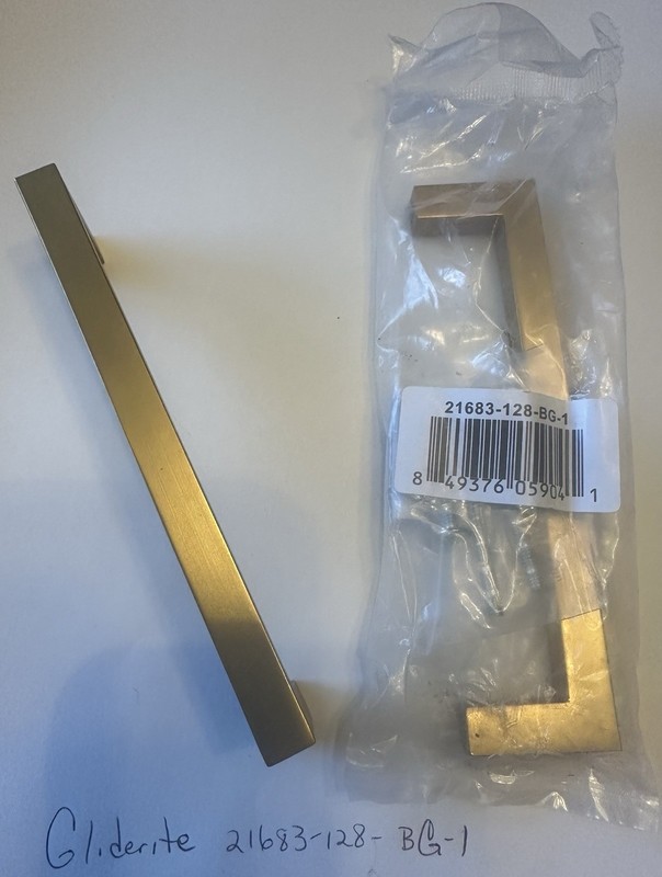 10 each of GlideRite Gold Solid Square Bar Pull. 5”CTC. 5.5”long. 21683-128-BG-1 gallery