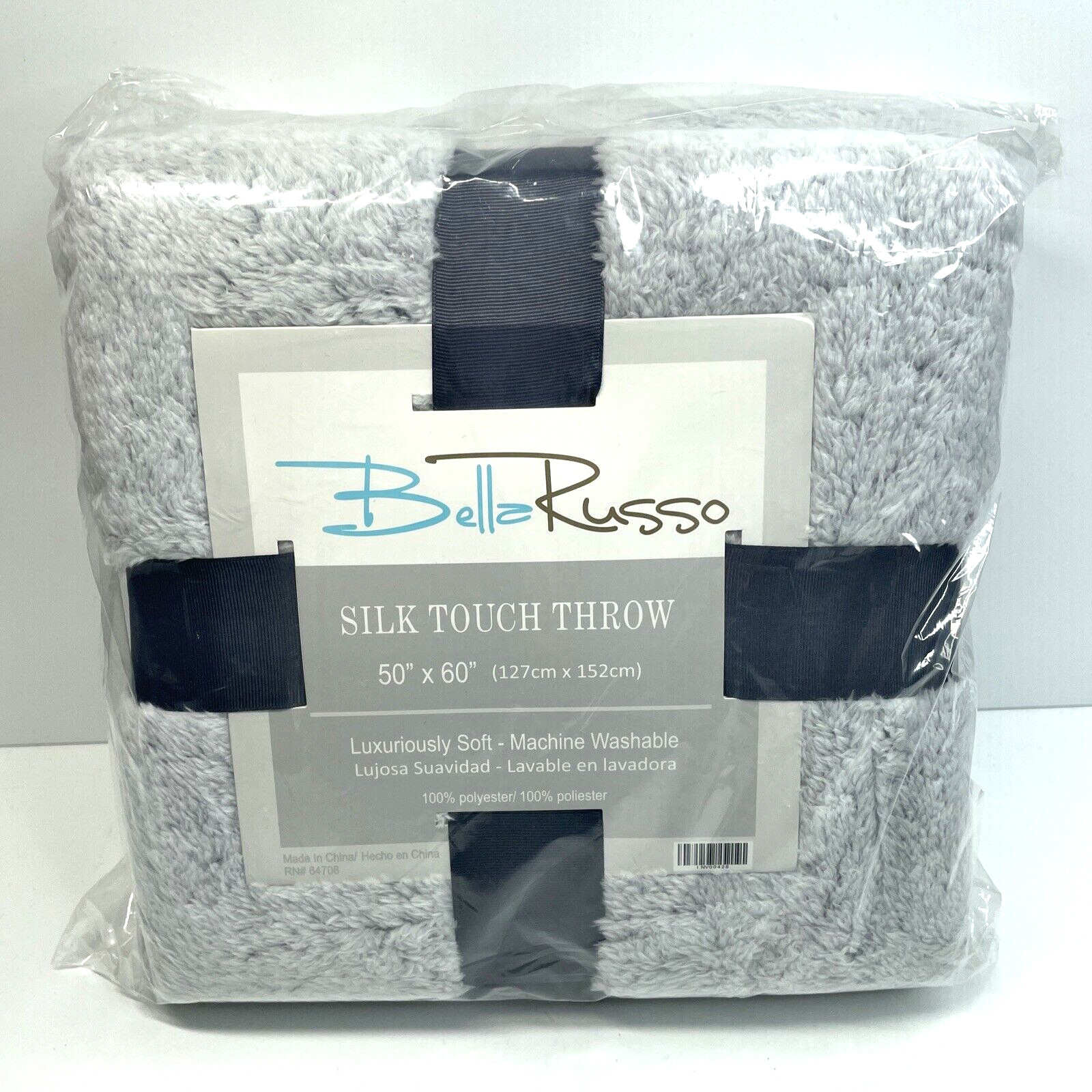 Brand New Bella Russo Silk Touch Throw / Blanket Gray 50" x 60" (127cm x 152cm) gallery