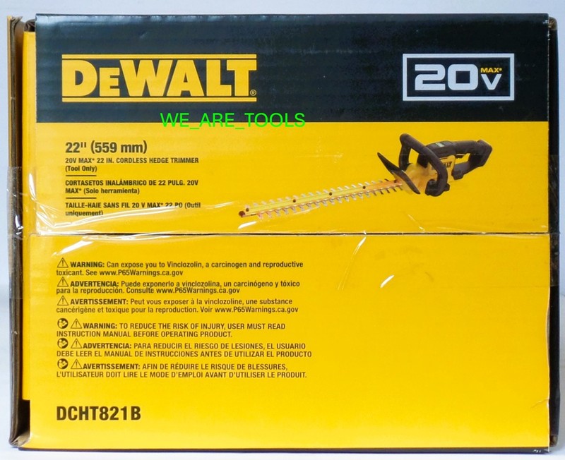 Dewalt 20V MAX DCHT821B 22" Cordless Battery Hedge Trimmer 20 Volt Boxed gallery