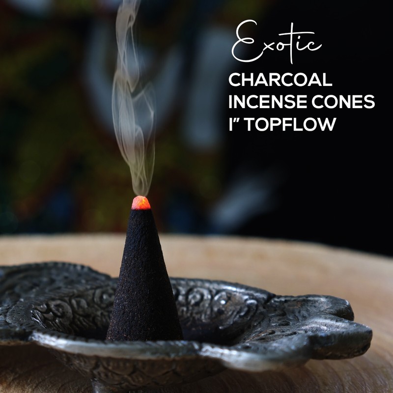 Peppermint Charcoal Incense Cones 1" TOPFLOW Bulk Wholesale For Burner Holder gallery