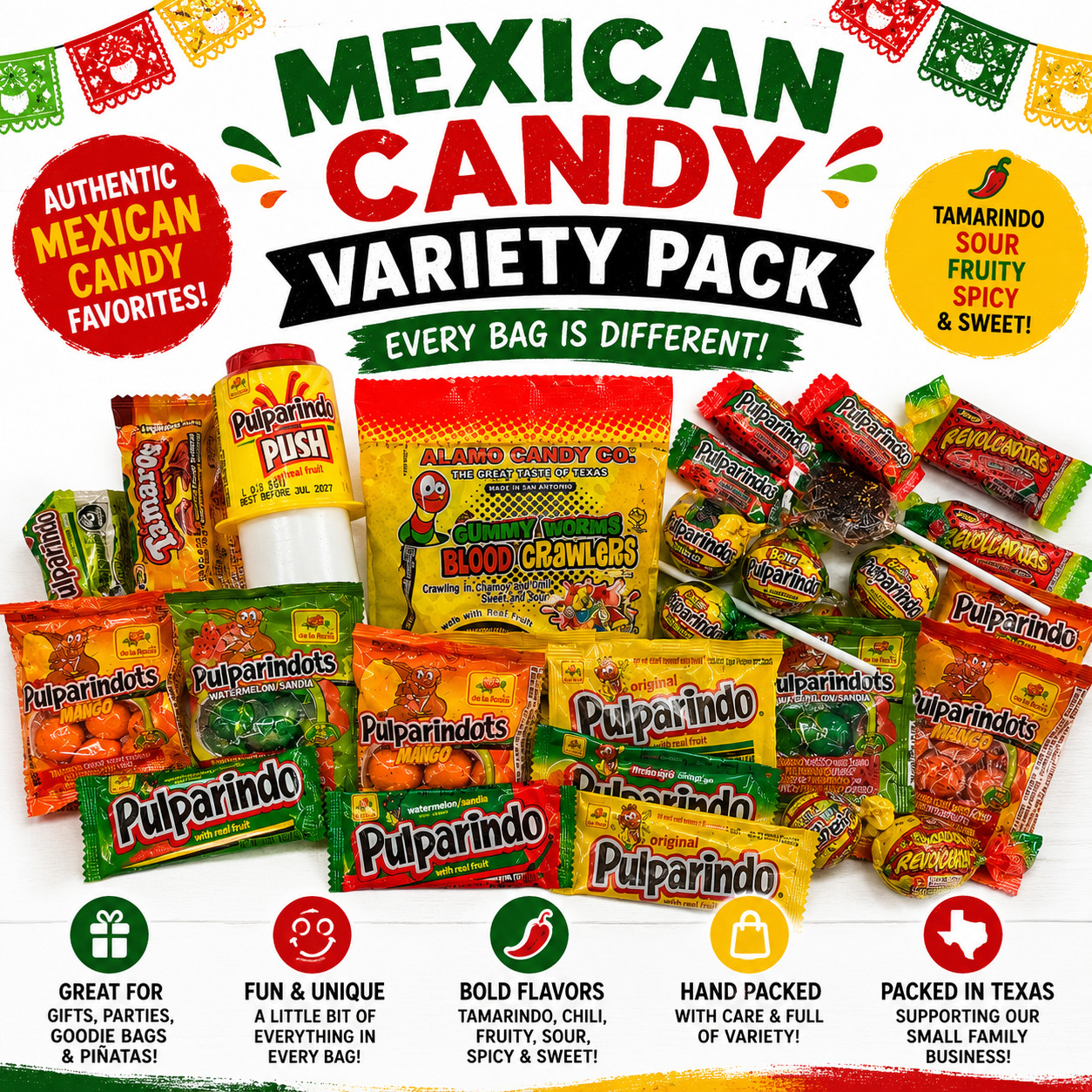 Mexican Candy Variety Pack Tamarindo Spicy Sour Sweet Assorted Mix gallery