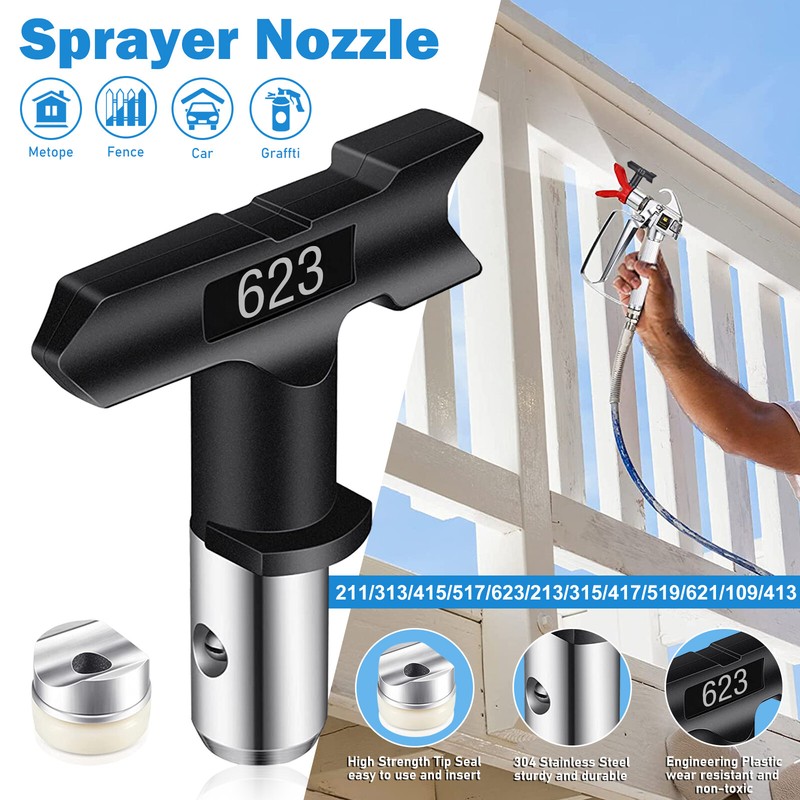 Reversible Spray Tips Airless Sprayer Nozzles For Paint Sprayer 211-517 Series gallery